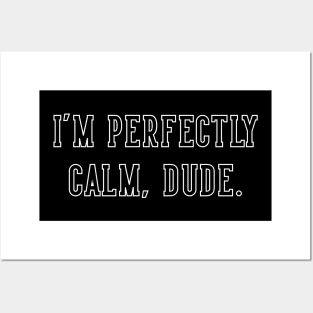 I'm Perfectly Calm, Dude. Posters and Art